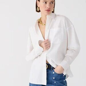 J crew Étienne oversized shirt in lightweight oxford white